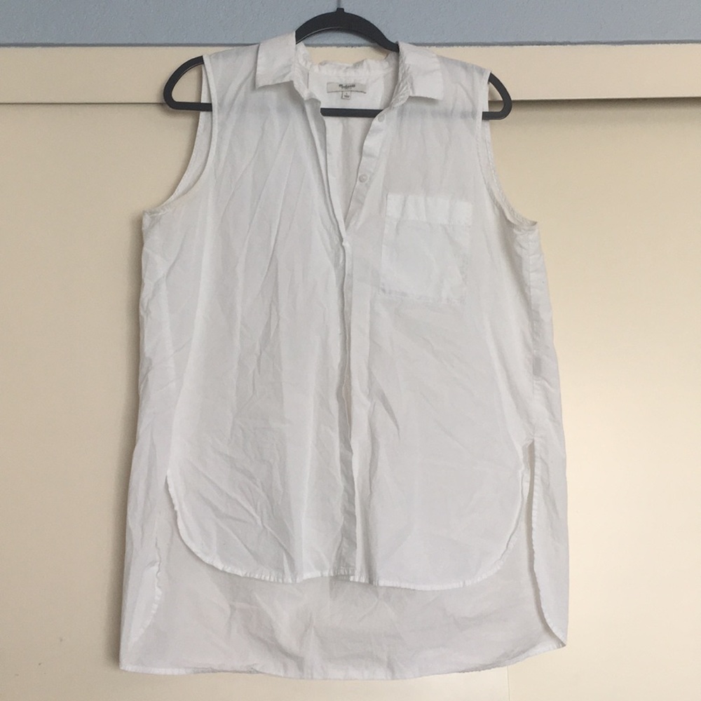 Madewell cotton summer button down sleeveless